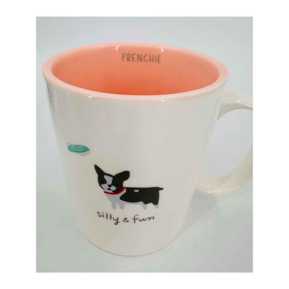 Frenchie Dog French Bulldog Silly & Fun Frisbee Coffee Mug Oversized FRINGE